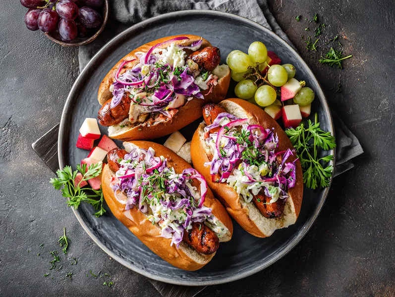 Lækre hotdogs med sprød topping - Planomo