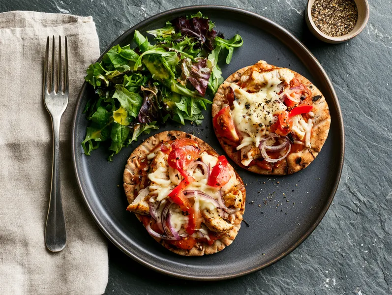 Pita-pizzabrød med kylling - Planomo
