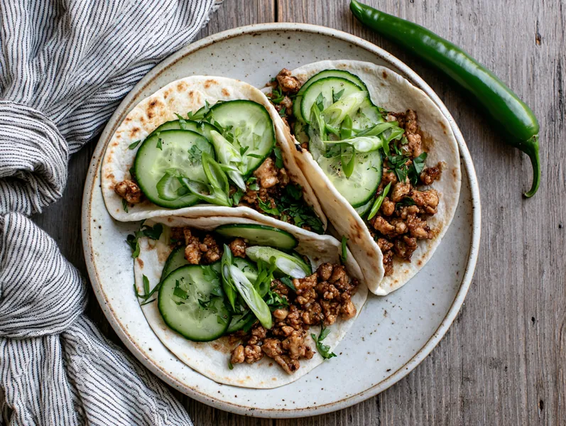 Asiatiske tacos med kylling - Planomo