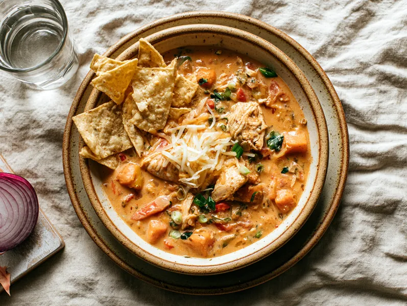 Mexicansk grøntsagssuppe med kylling - Planomo