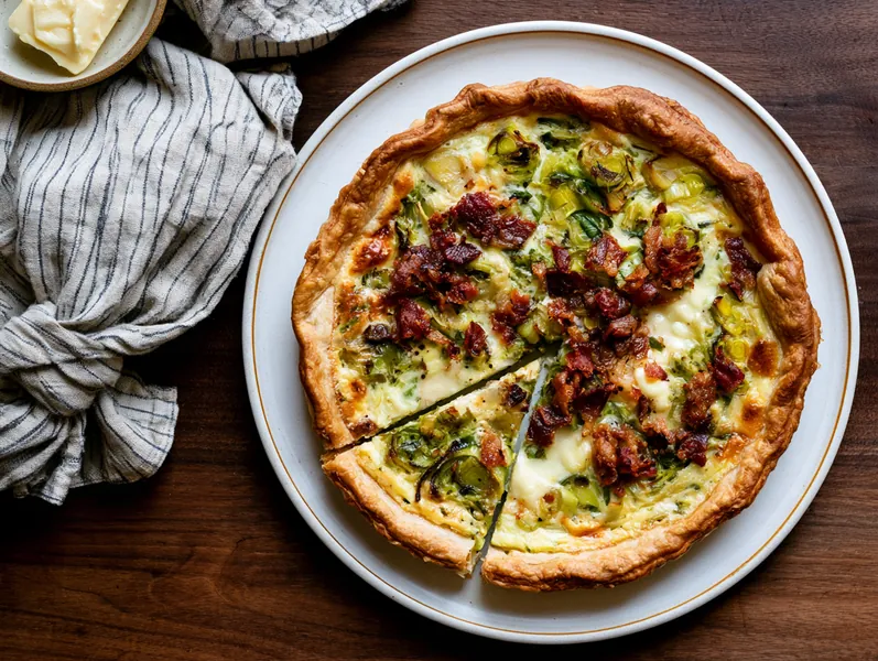 Porretærte med bacon - Planomo