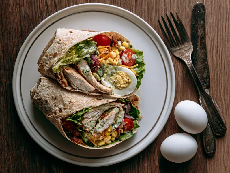 Wraps med kylling og cheddar - Planomo